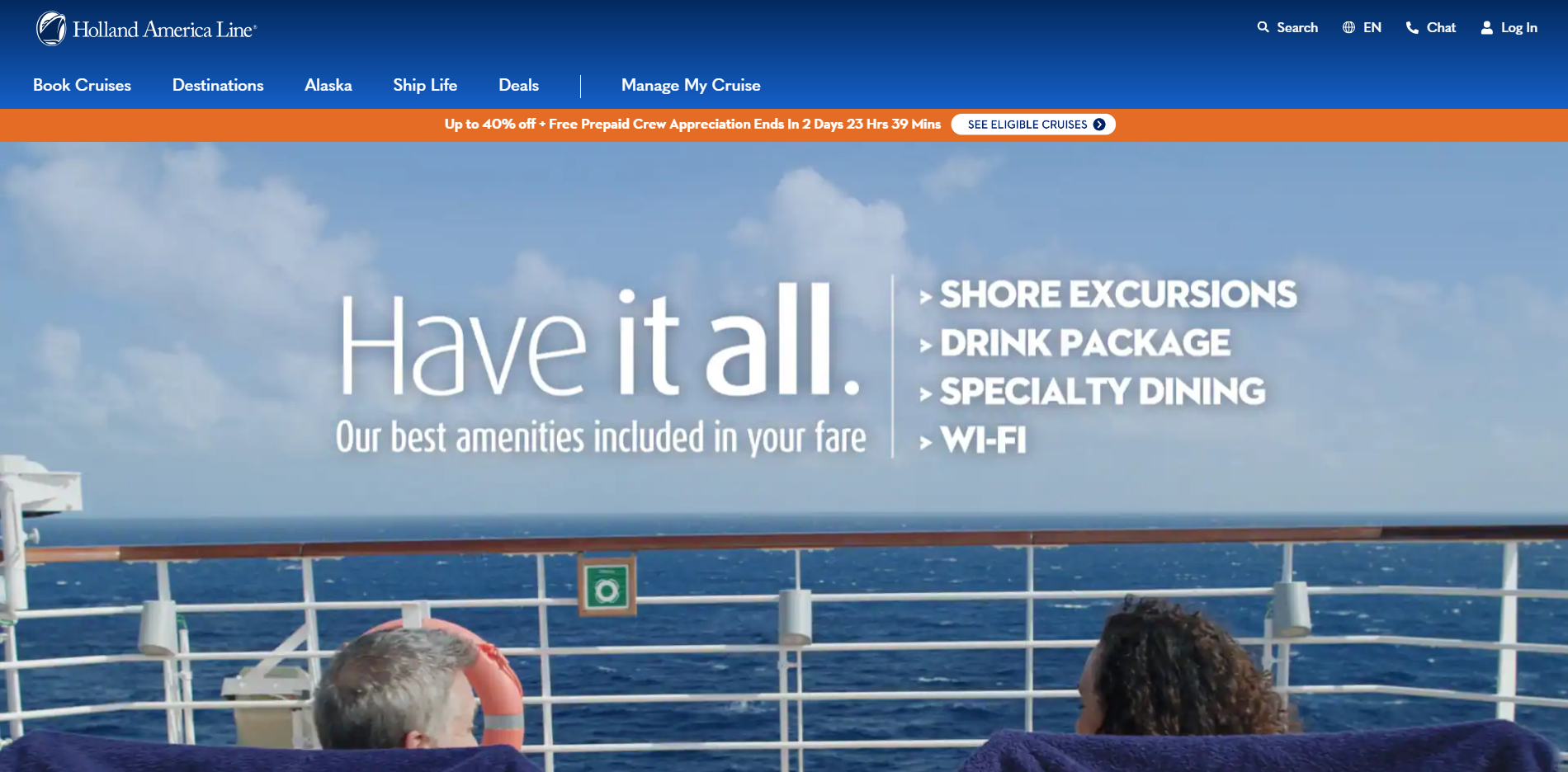 Holland America website