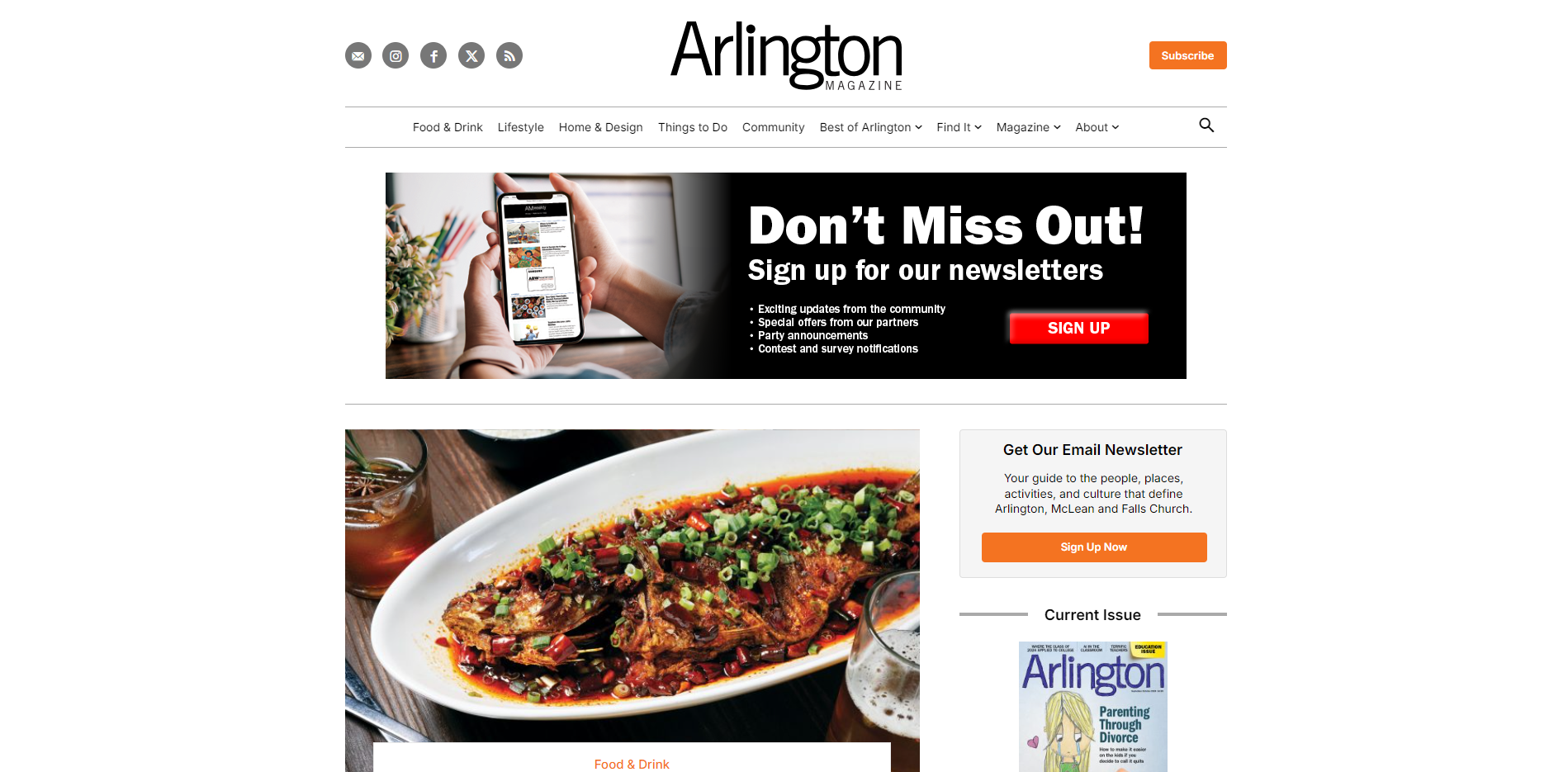 Arlington Magazine website